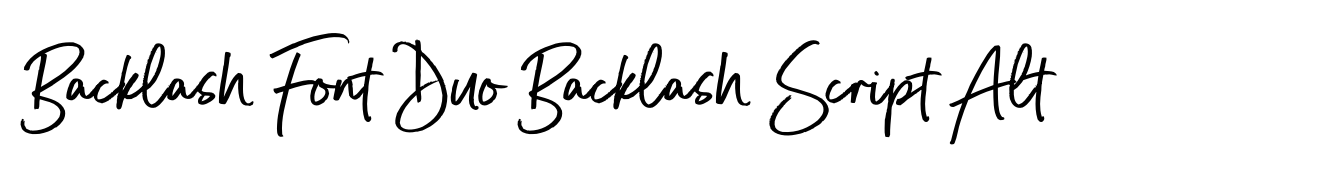 Backlash Font Duo Backlash Script Alt
